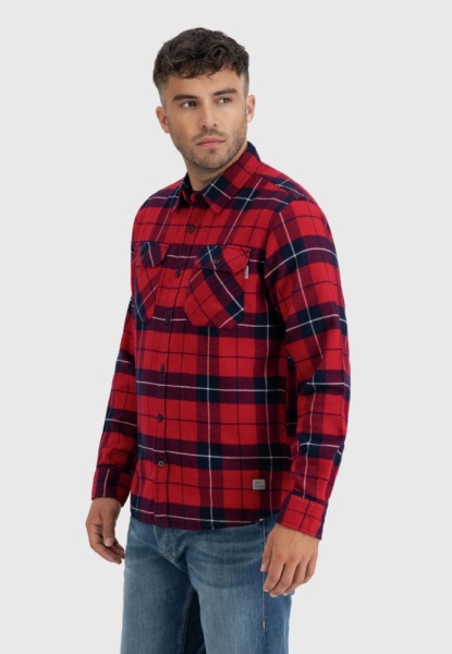 Рубашка Sem Flannel Vintage, цвет Red Check 4