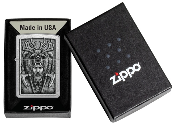 Зажигалка Zippo Barbarian, Street Chrome, цвет серебристый 5