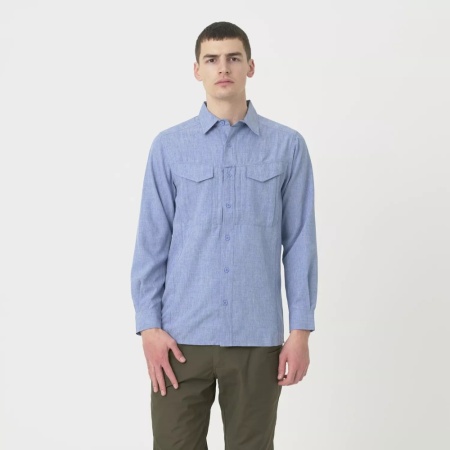 Рубашка DEFENDER MK2 GENTLEMAN Helikon, цвет Melange Light Blue (модель)