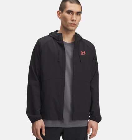 Куртка M Stretch Wvn Windbreaker UA, цвет Black Racer Red