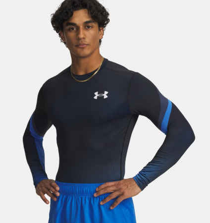 Лонгслив M HG Sub Crew Under Armour, цвет Blue Atlantis Black