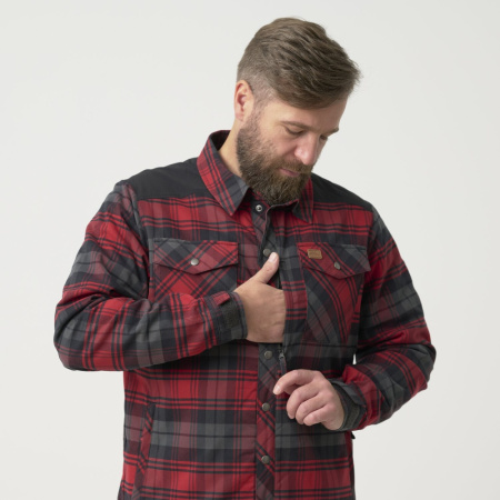 Рубашка Winter Warden Helikon, цвет Slate Crimson Plaid 2