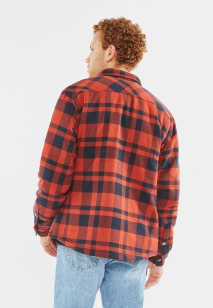 Куртка-рубашка DARVIN Vintage, цвет Orange Check МОДЕЛЬ 2