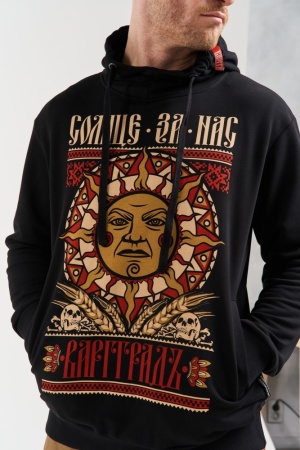 Худи Варгградъ «Солнце за нас» б н, цвет черный модель 3