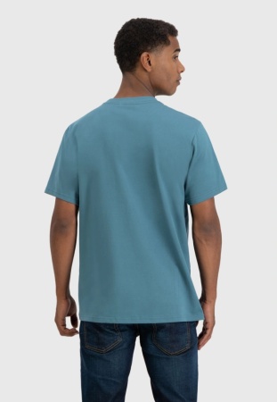 Футболка Gray pocket Vintage, цвет Ocean Blue МОДЕЛЬ 2