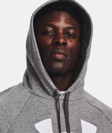 Толстовка Rival Fleece Logo Under Armour, цвет Grey 1379758-025 4