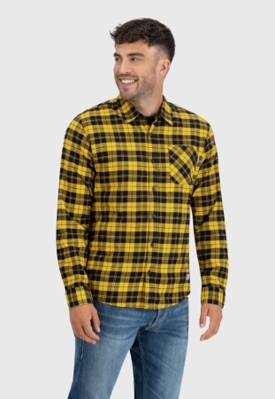 Рубашка Riley Vintage, цвет Yellow Check МОДЕЛЬ