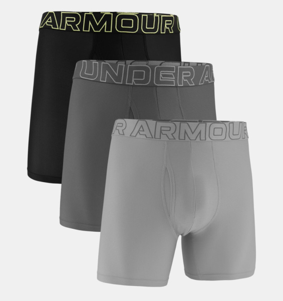 Трусы Men's Performance Tech Mesh 6 (3 pack) UA, цвет Titanium 3