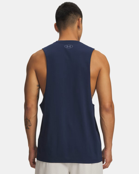 Майка M Left Chest Cut Off Under Armour, цвет Academy Downpour Grey 2