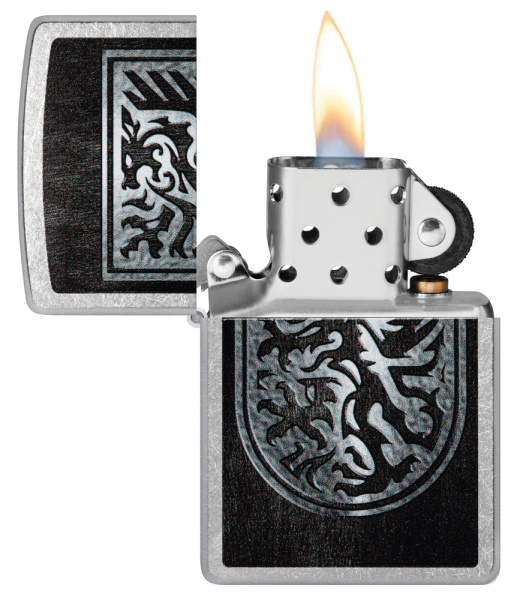 Зажигалка Zippo Dragon, Street Chrom, цвет серебристый 3
