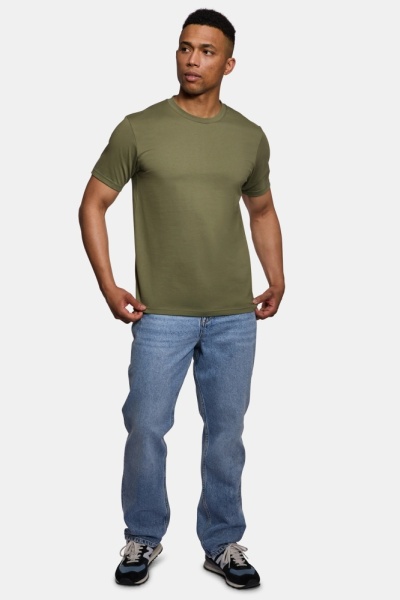 Футболка Devin Vintage, цвет Olive Drab МОДЕЛЬ 3