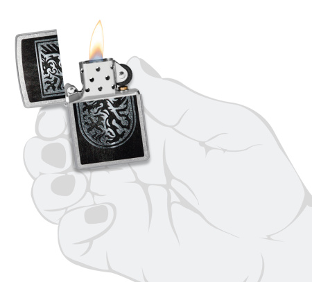 Зажигалка Zippo Dragon, Street Chrom, цвет серебристый 4