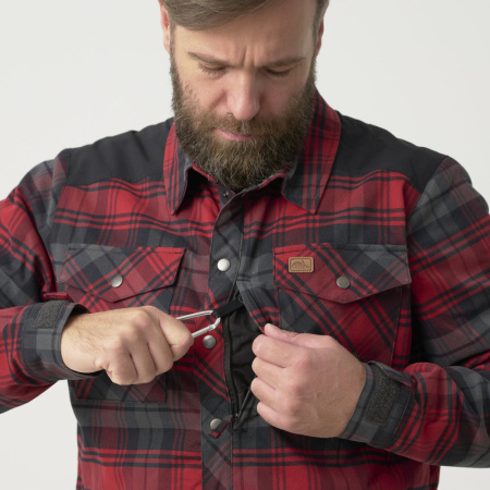 Рубашка Winter Warden Helikon, цвет Slate Crimson Plaid 5