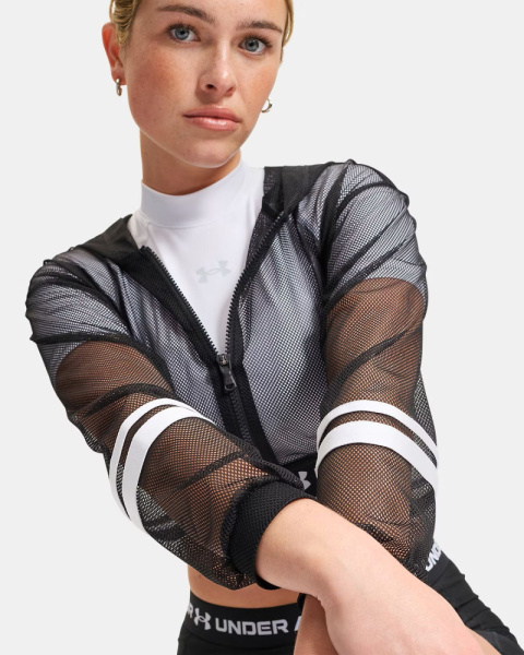 Кофта W HG Mesh FZ Under Armour, цвет Ultimate Black White 4