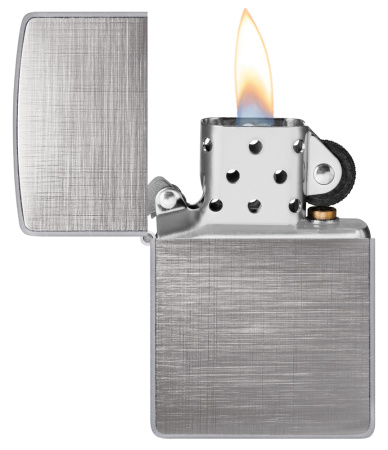 Зажигалка Zippo Classic, Brushed Chrome, цвет серебристый 2