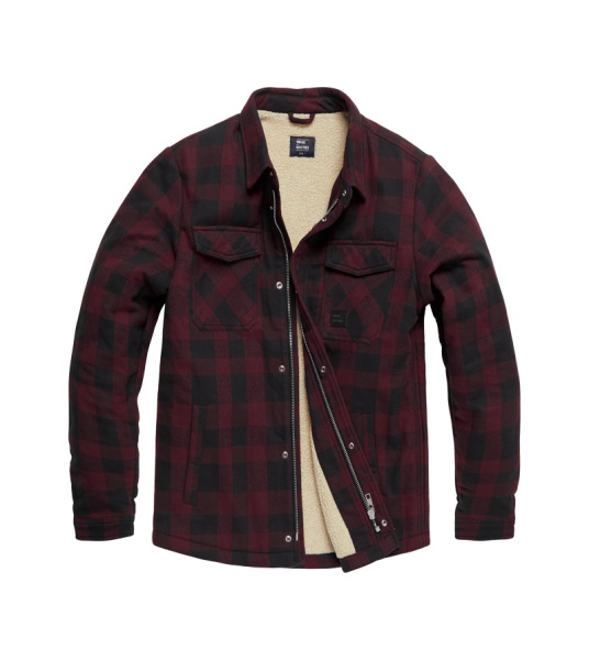 Куртка Sherpa Vintage, цвет Burgundy Check