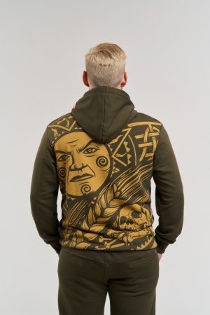 Худи Варгградъ «Солнце за нас-2», цвет хаки жёлтый бн 2