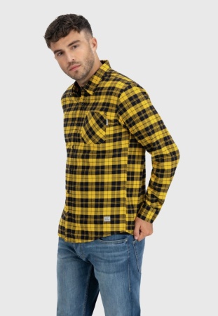 Рубашка Riley Vintage, цвет Yellow Check МОДЕЛЬ 3