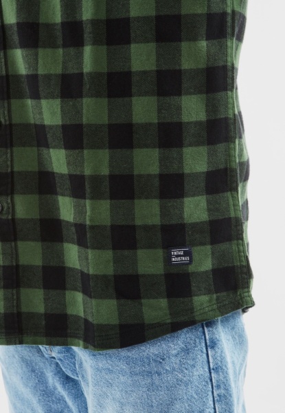 Рубашка Harley Vintage, цвет Green Check МОДЕЛЬ 4