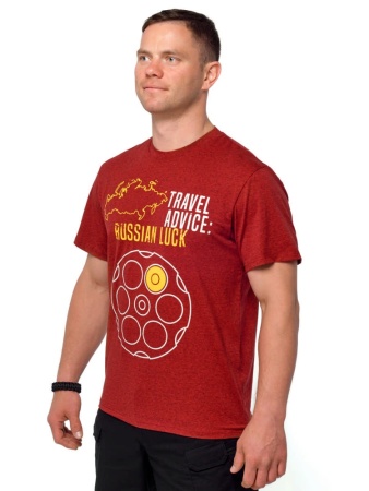 Футболка Travel Advice Russian Luck Helikon, цвет RedBlack Melange 4