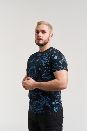 Футболка Варгградъ Паттерн ведьмин круг, цвет черный модель