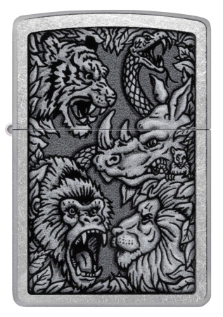 Зажигалка Zippo Jungle, Street Chrome, цвет серебристый 2