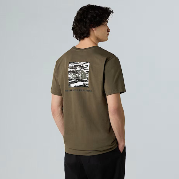 Футболка M NSE Box Edge Of Light TNF, цвет New Taupe Green 2