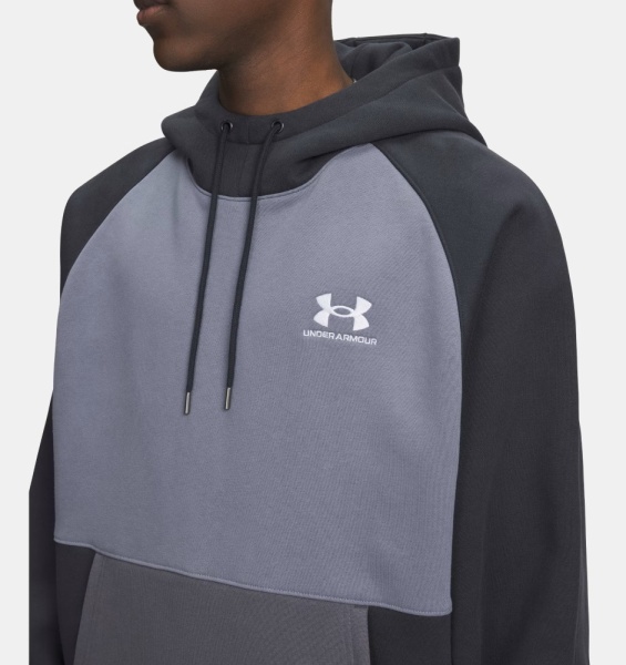 Толстовка M Icon HW Colorblocked UA, цвет Anthracite Titan Grey 3
