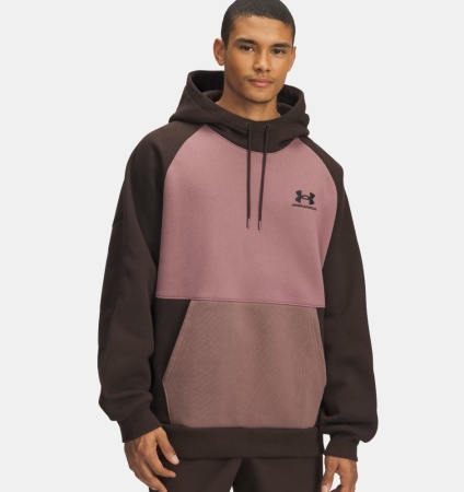 Толстовка M Icon HW Colorblocked UA, цвет Kona Brown Maroon Mist