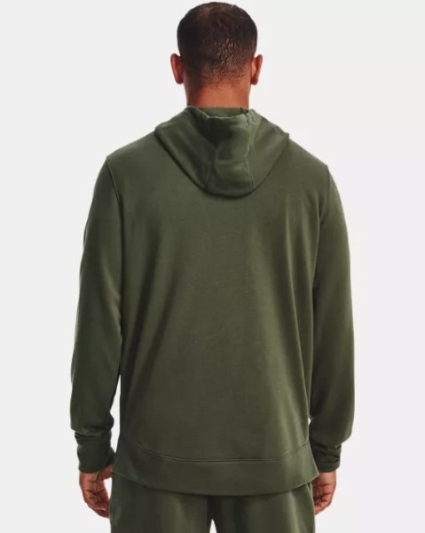Толстовка Rival Terry LC FZ Under Armour, цвет Green 2