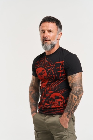 Футболка Варгградъ Солнце за нас-2, цвет чёрно-красный модель 2