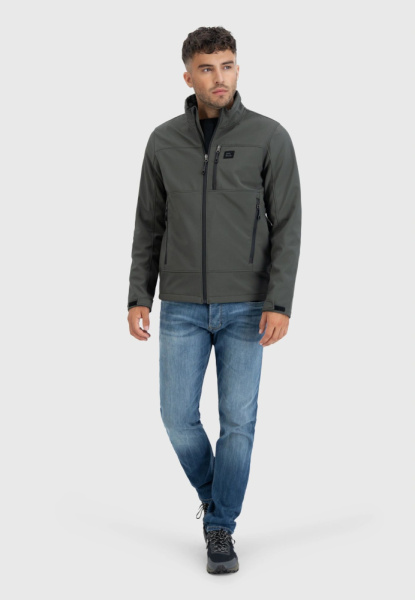Куртка RENZO Softshell Vintage, цвет Dark Olive МОДЕЛЬ 5