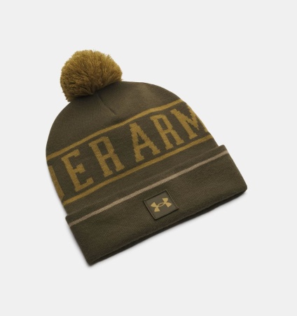 Шапка Halftime Pom Under Armour, цвет Expedition Green