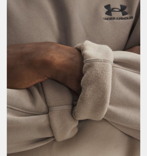 Толстовка M Icon HW Colorblocked UA, цвет Timberwolf Taupe 4