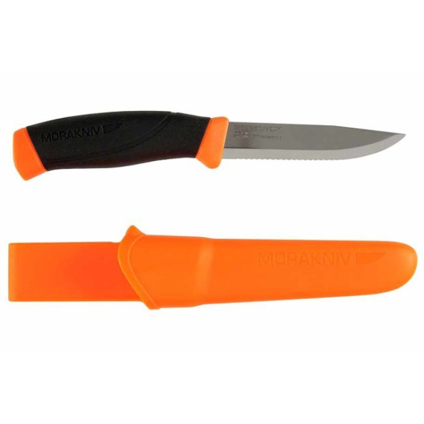 Нож Companion Serrated Morakniv, цвет черный оранжевый 2