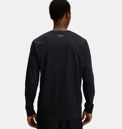 Лонгслив Sportstyle Left Chest Under Armour, цвет Black Pitch Gray 2