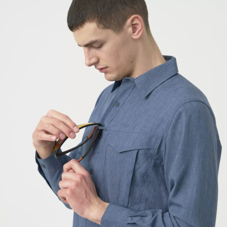 Рубашка DEFENDER MK2 GENTLEMAN Helikon, цвет Melange Blue модель 3