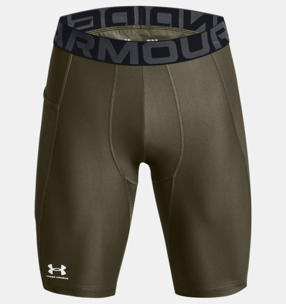 Шорты HeatGear Base Long Under Armour, цвет Green 5