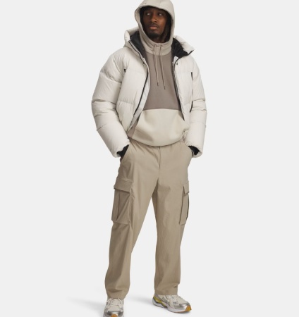 Толстовка M Icon HW Colorblocked UA, цвет Timberwolf Taupe 3