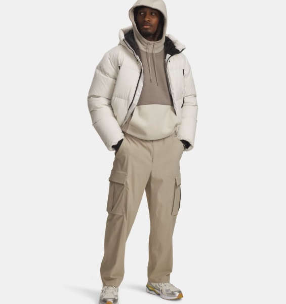 Толстовка M Icon HW Colorblocked UA, цвет Timberwolf Taupe 3