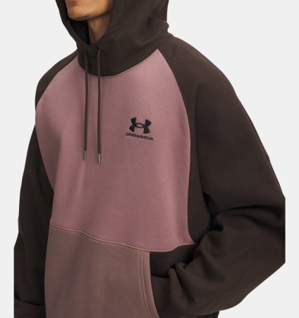 Толстовка M Icon HW Colorblocked UA, цвет Kona Brown Maroon Mist 3