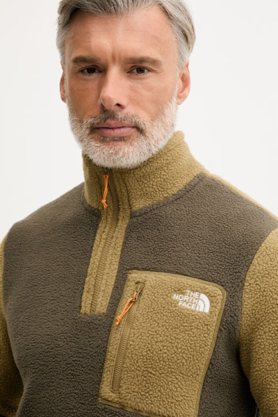 Кофта M Yumiori 1 4 Zip TNF, цвет Taupe Green Cedar Dust Orange 4