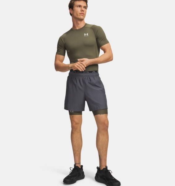 Шорты HeatGear Base Long Under Armour, цвет Green 3