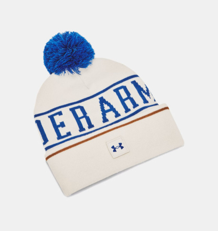 Шапка Halftime Pom Under Armour, цвет White Blue