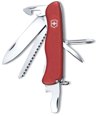 Нож перочинный Victorinox Trailmaster 12 с фиксатором лезвия, красный 2