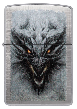 Зажигалка Zippo Dragon, Linen Weave, цвет серебристый 2