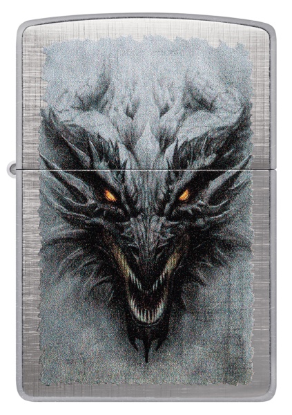 Зажигалка Zippo Dragon, Linen Weave, цвет серебристый 2