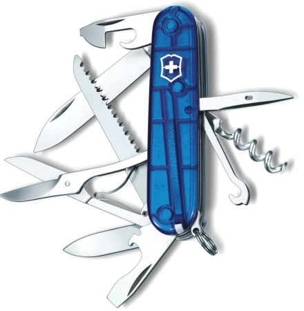 Нож перочинный Victorinox Huntsman полупрозрачный синий 2