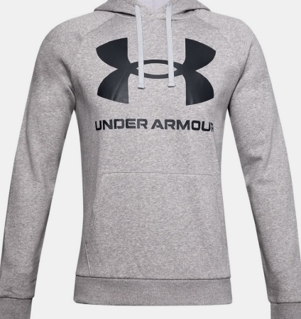 Толстовка Rival Fleece Big Logo Under Armour, цвет Grey