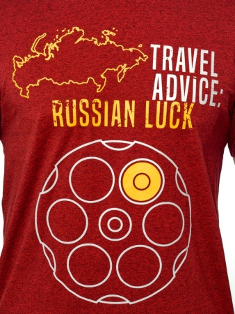 Футболка Travel Advice Russian Luck Helikon, цвет RedBlack Melange 10
